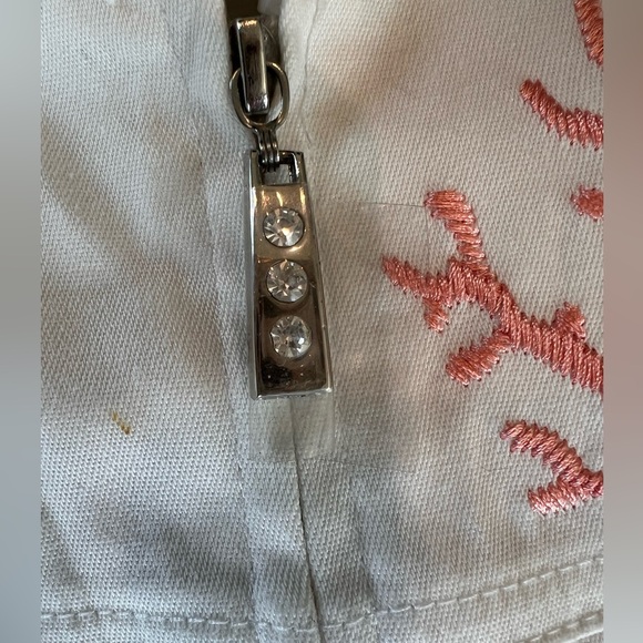 Quacker Factory Embroidered Fish Design White Jacket - Picture 4 of 6